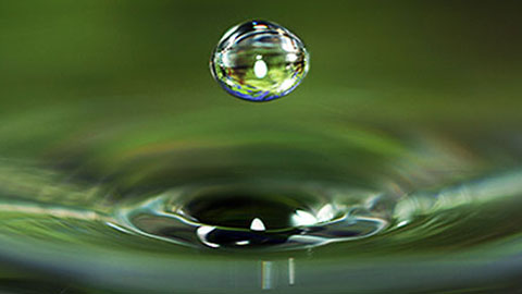 Wholeness: Water drop suspended