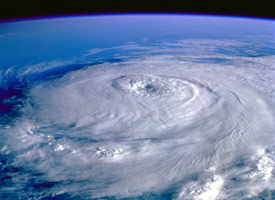 Adversity: Satellite image of storm on Earth